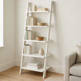 Estante Escada Branca 5 Prateleiras 180cm Madeira
