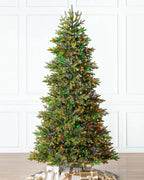 Árvore de Natal Norway Spruce com Galhos Articulados, Suporte Metálico e Micro LEDs Coloridos Embutidos