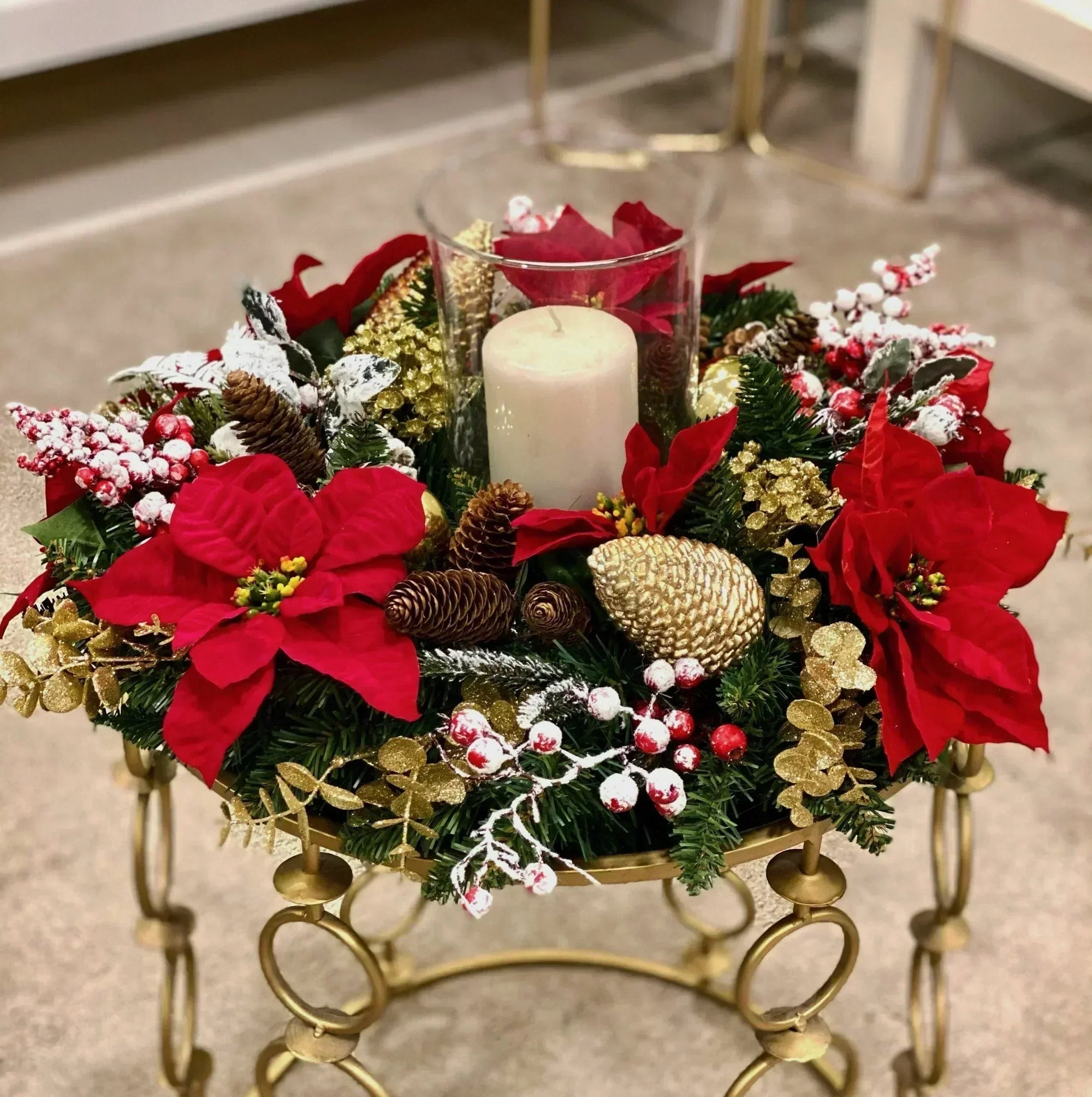 Arranjo de Mesa + Mesa Dourada