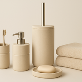 Conjunto Banho Completo Bege - 7 Peças Essenciais